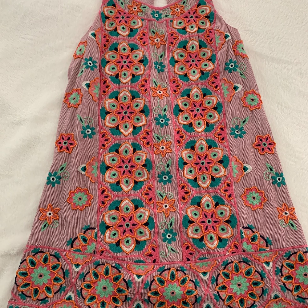 Embroidered & Appliqued Shift Dress - Picture 3 of 12